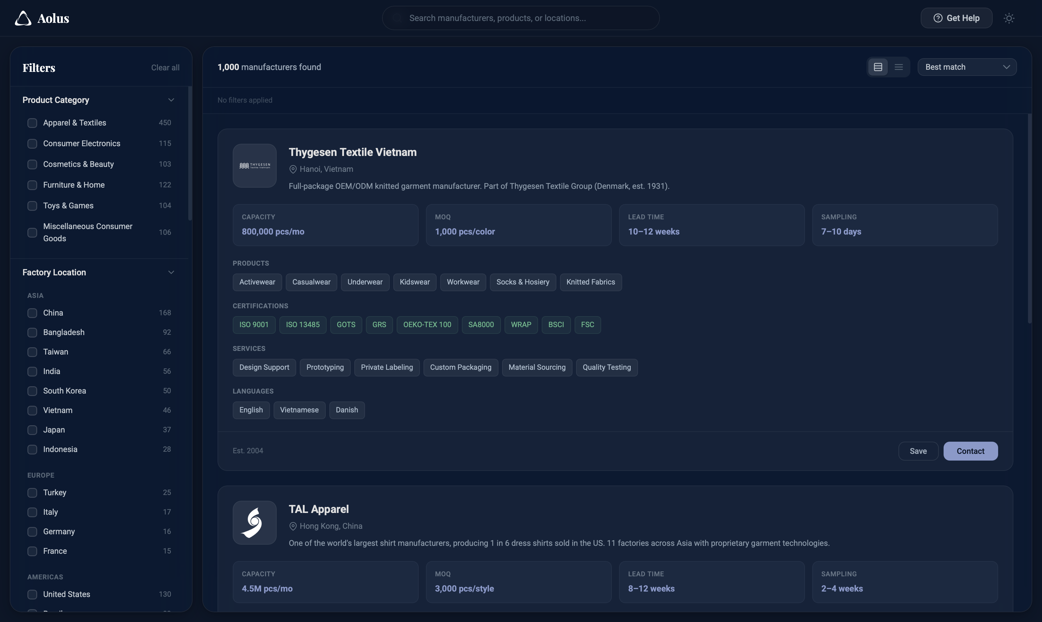 Aolus Database Interface