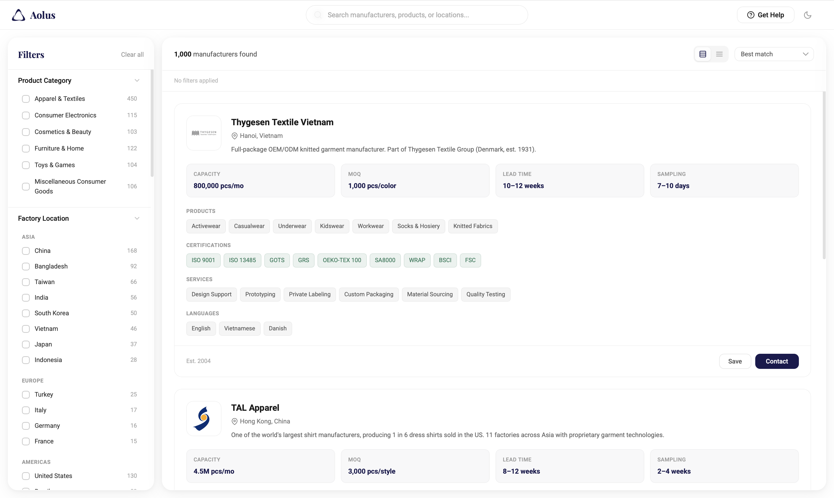 Aolus Database Interface